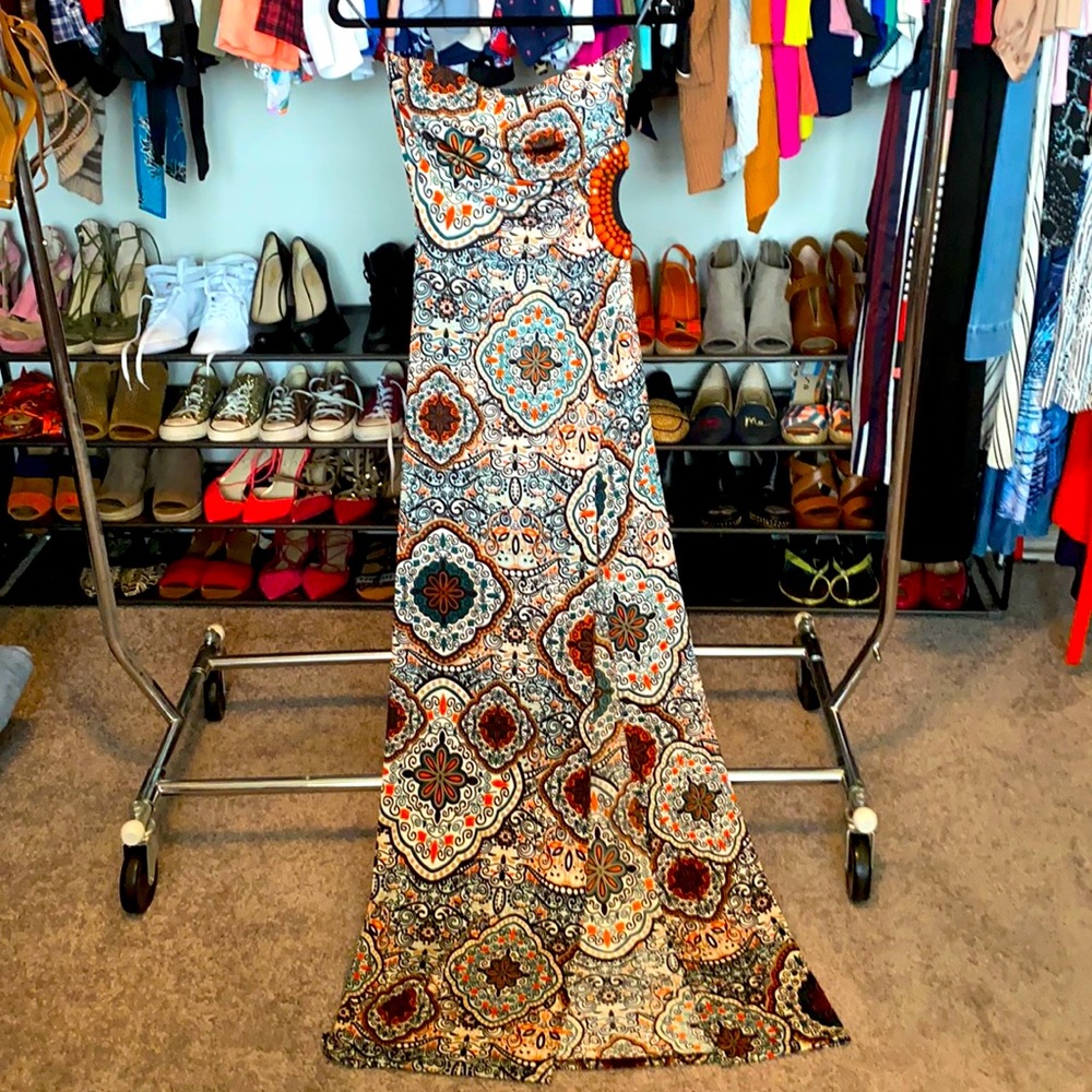 Maxi print dress